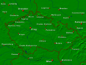 Tschechische Republik Städte + Grenzen 800x600